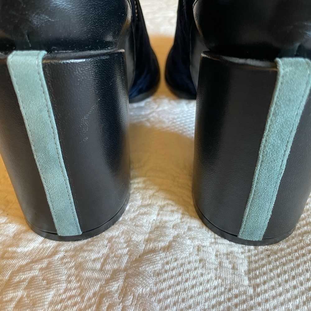Dear Frances blue crushed velvet spirit boots. NWOT - Picture 7 of 8